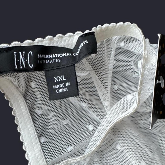 INC International Concepts White Lace Bodysuit - Picture 4 of 7